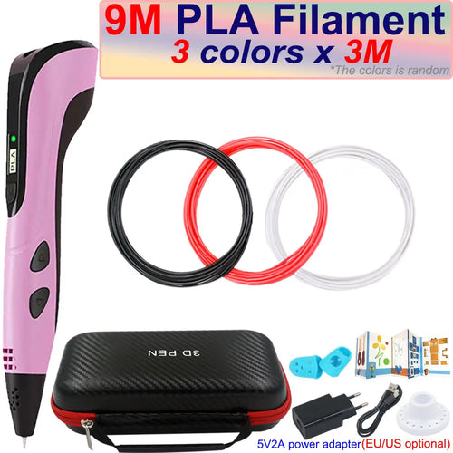 New Children's 3D Pen 3D Printing Pen with LCD Screen 200M PLA and