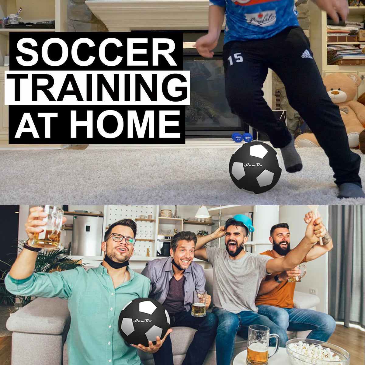 Silent Football Ball Dia.7/8/9inch Indoor Silent Foam Soccer Ball Mute