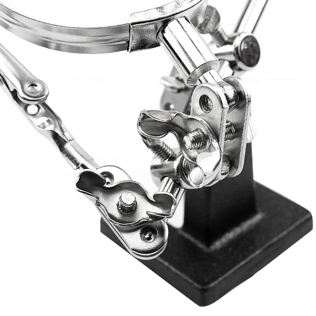 Helping Hands Magnifier Stand with Dual Alligator Clips Adjustable 5X