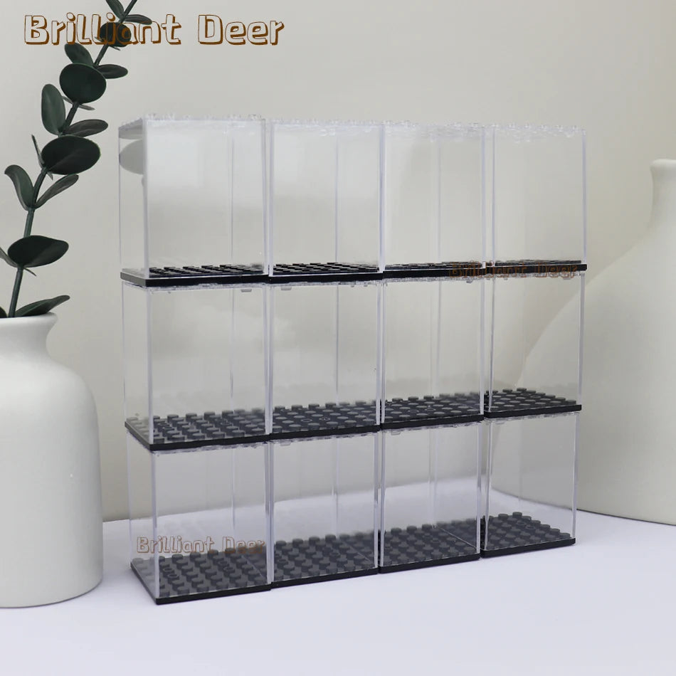 Stackable Acrylic Dispaly Box for Building Blocks Figures Stand MOC