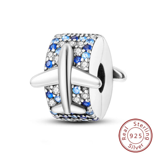 Fit Original Charms Beads 925 Sterling Silver Clip Charms Zircon