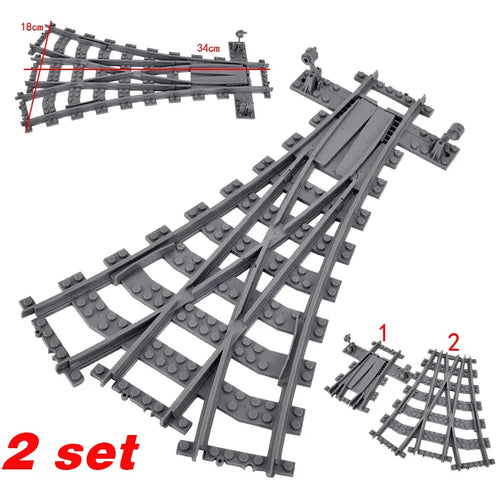 NEW City Trains Flexible Tracks Soft Straight Curved Rails Switch
