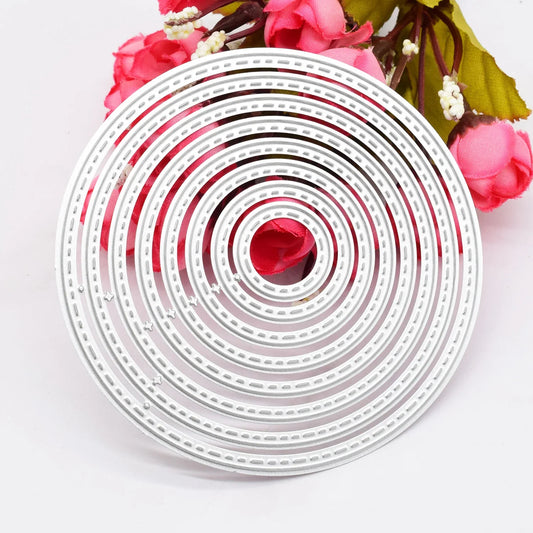 1PC Circle Frame Metal Cutting Dies Set Stencil for DIY Scrapbooking