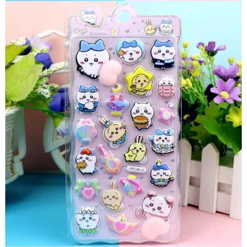 New Chiikawa soft and cute 3D pop-up bubble stickers thick and soft