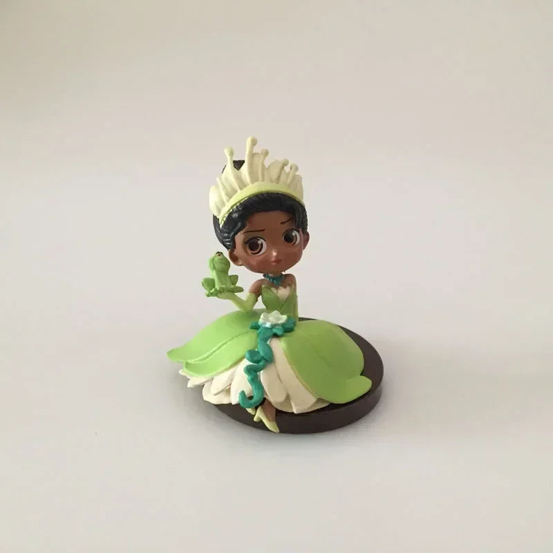 5-8cm 8pcs/set Q Posket Princess Tiana Snow White Rapunzel Ariel