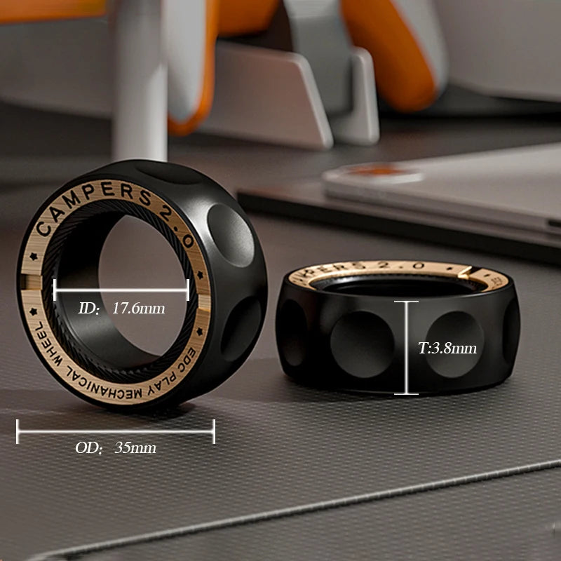 Magnetic Ring for Stress Relief Anti-Anxiety Fidget Toy Spinner Ring