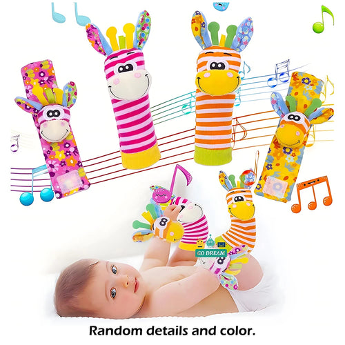 Baby Infant Wrist Rattle Socks Toys 0-12 Month Girl Boy Learning Toy