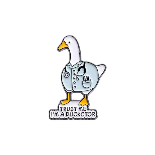 Trust Me I'm a Doctor Enamel Pin Animal Veterinarian Plague Doctor