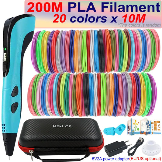 New Children's 3D Pen 3D Printing Pen with LCD Screen 200M PLA and