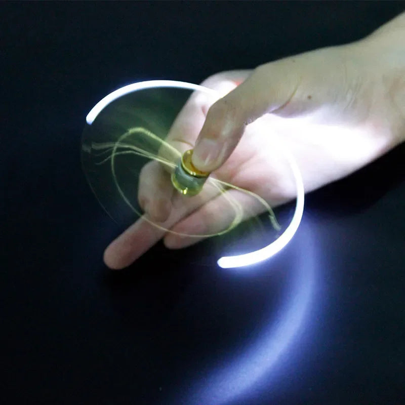 Multifunctional Decompression Finger Rotate Luminous Gyro Pens Toy