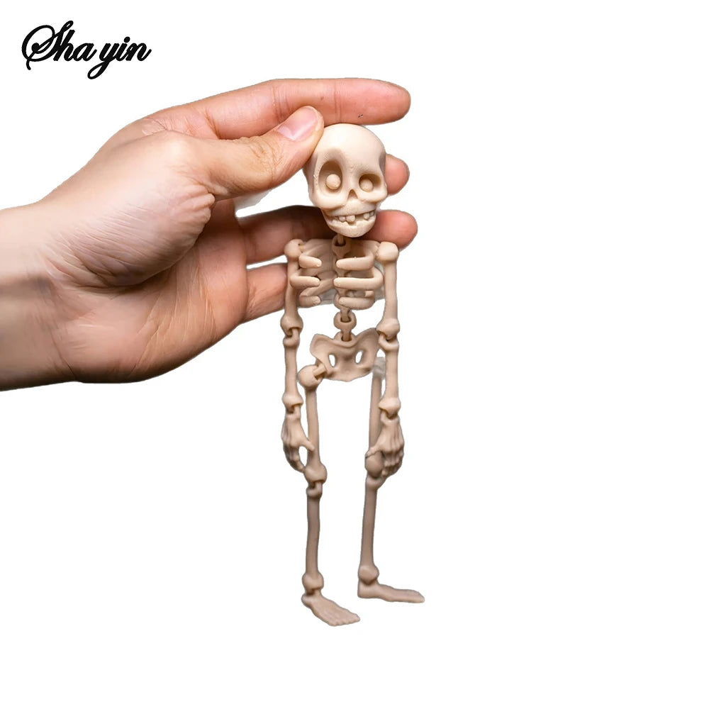 1Pc Magnetic Poseable Skull Fridge Magnet Funny Halloween Gift Easter