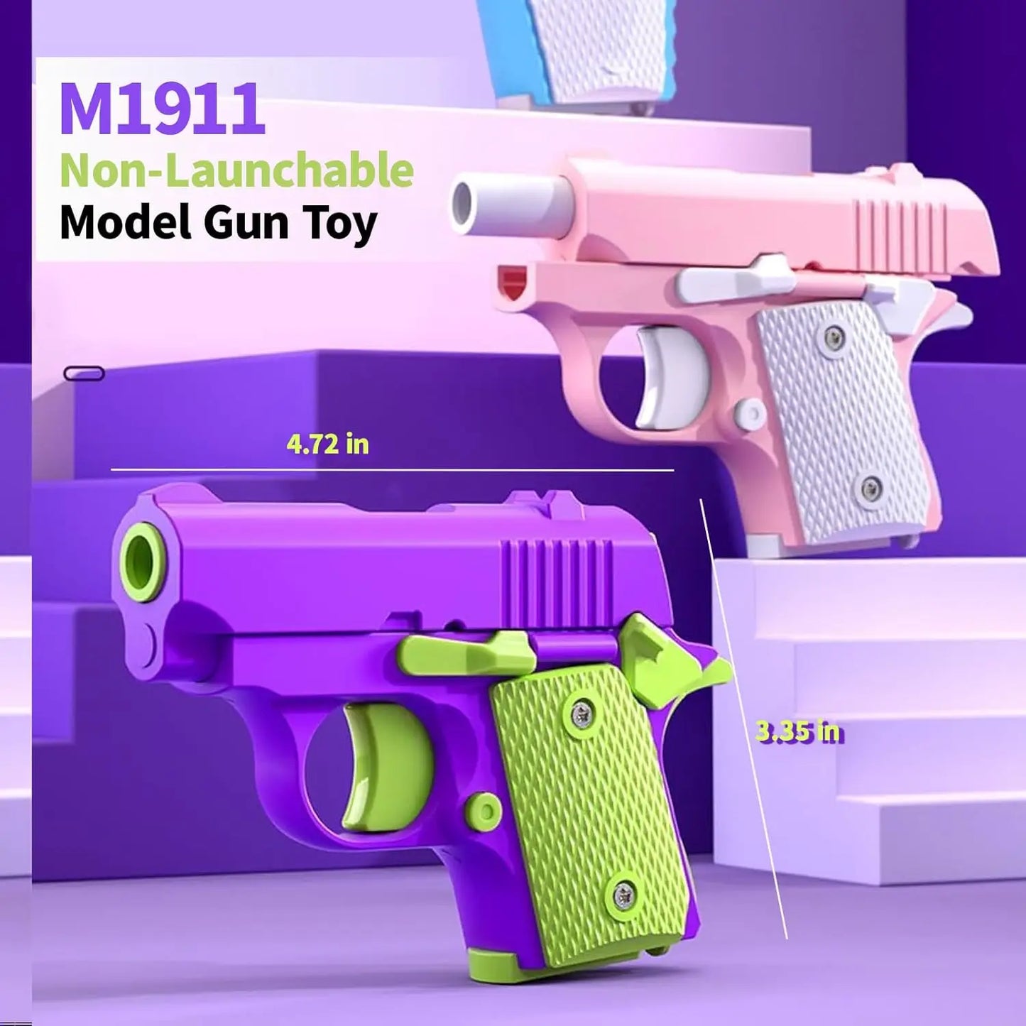 New Arrival Stress Relief ABS Plastic Mini 1911 3D Printed Gravity