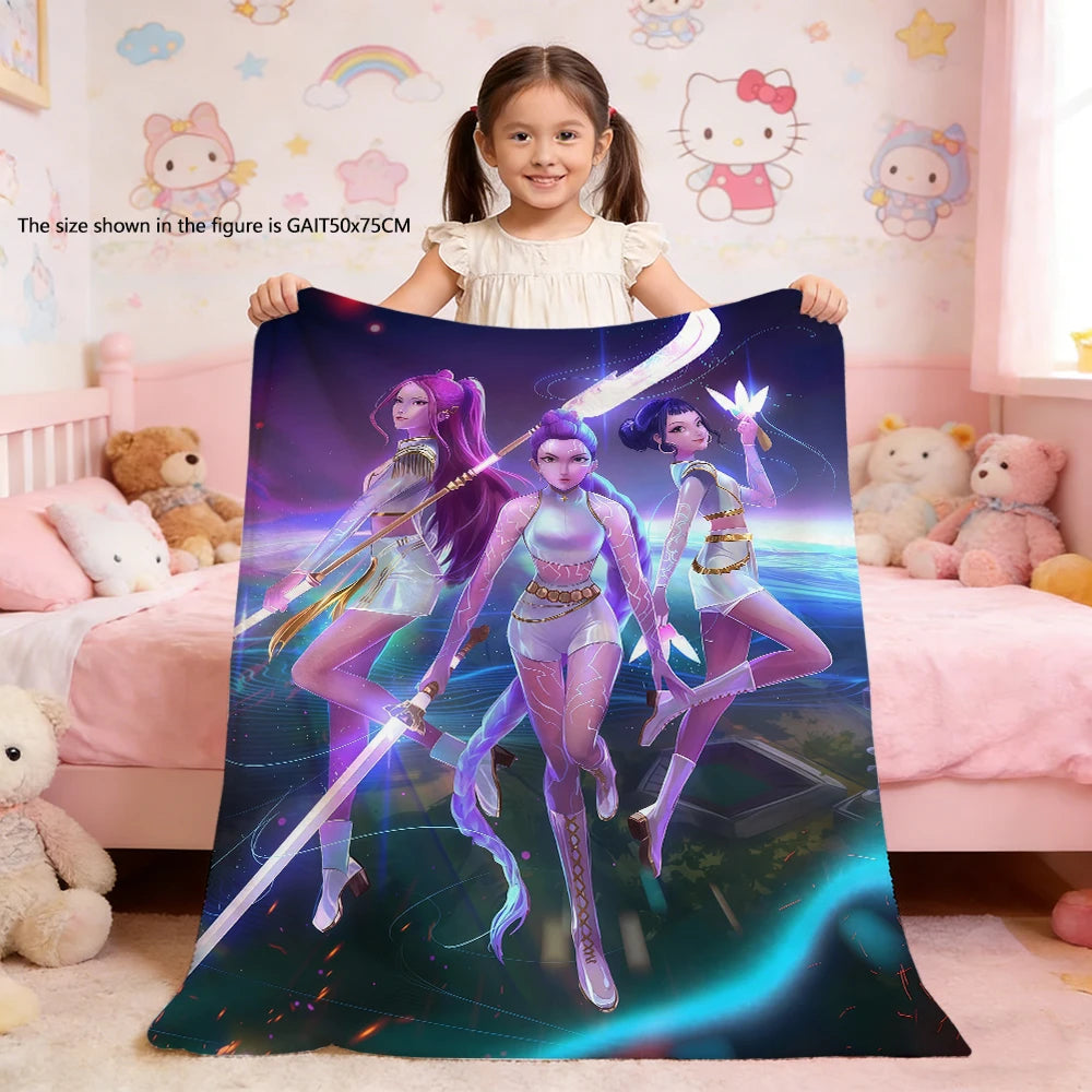 Blanket K-KPop warm soft plush D-Demon blanket for sofa living room