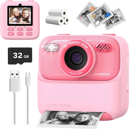 Children Digital Camera Photography Instant Camera 1080P HD Dual Lens
