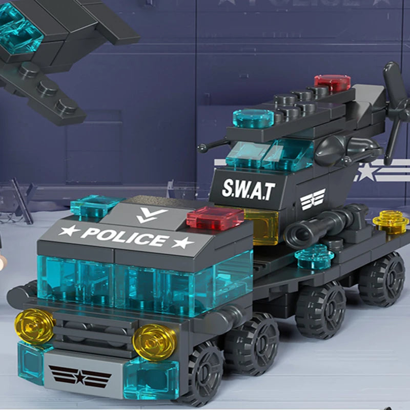 6in1 NEW Special Police Tow Trucks Airplanes Car Mini Loader Classic