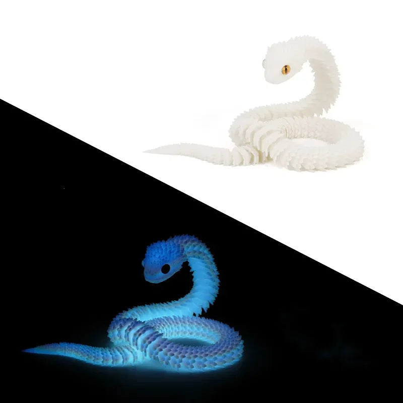 New 30cm 3D Printed Snake Decoration 3D Printed Animals Desk