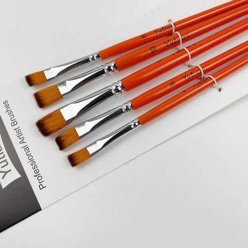 Yutiars Professional Artist Paint Brush Set - 6/24 PCS, Nylon Bristles