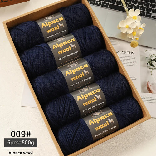 500g Alpaca Wool 245 Chunky Knitting Yarn Multi-Color Autumn and