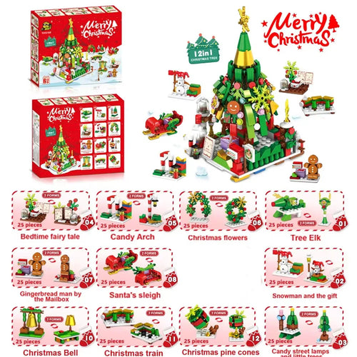 Christmas Gifts Micro Building Block Series Santa Claus Reindeer