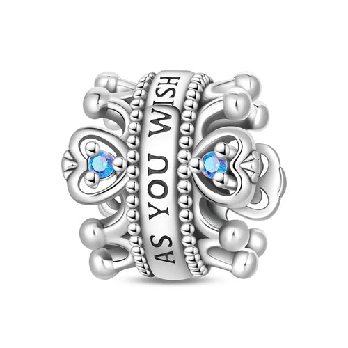 Classic Silver Plated Lotus Guardian Angel Heart-Shaped Zircon Charms