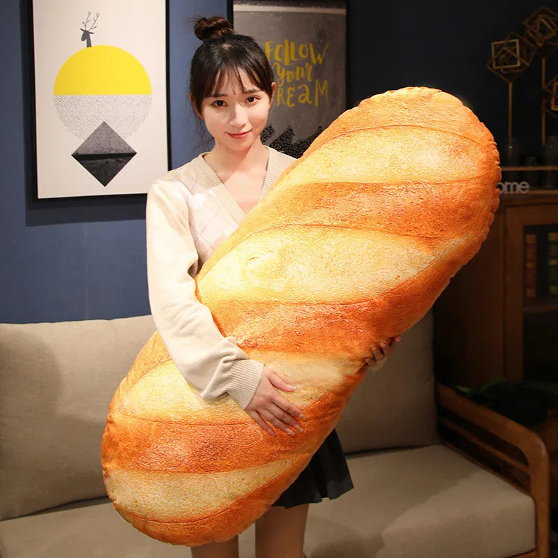 French Bread Plush Pillow Stuffed Printing Images Food Plushie Peluche