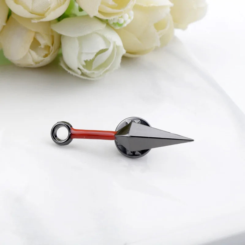 8Pcs/Set Anime Cartoon Enamel Brooch Red Cloud Sharingan Metal Pin