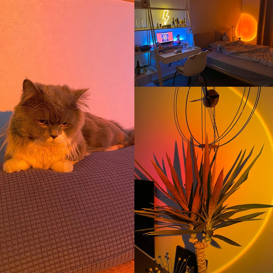Tuya Smart Sunset Lamp Night Light Sunset Projector Smart Life APP