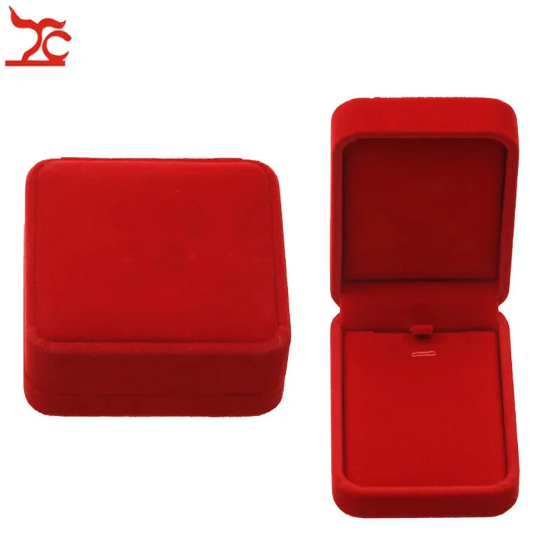 Quality Wedding Jewelry Storage Case Amazing Red Velvet Ring Earrings