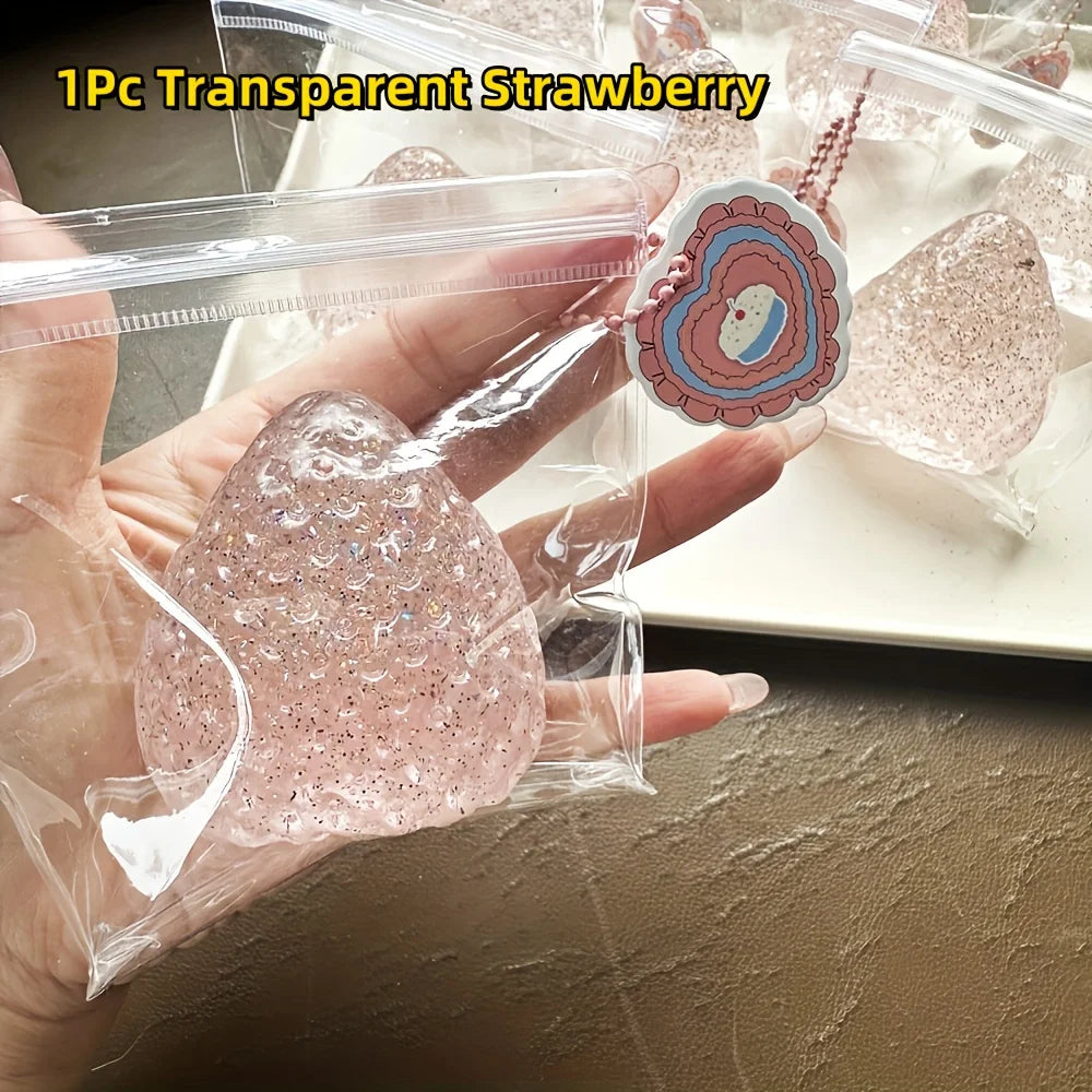 1Pc Squishy Big Strawberry Squeeze Toy Kids Soft Pinch Fruit Pop