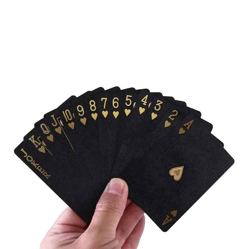 Black Rose Deck Poker Frosted Waterproof Plastic Playing Cards Texas
