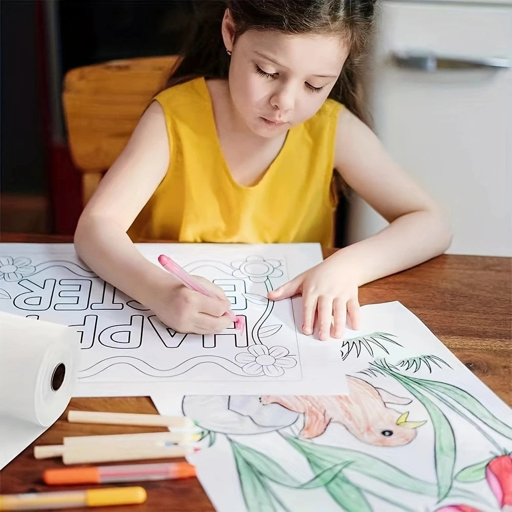 White Drawing Paper Roll 10m Art Paper Roll 44CM X 10M Painting