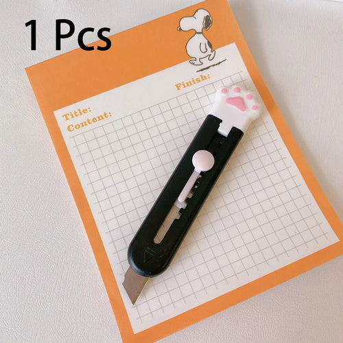Kawaii Mini Pocket Cat Paw Art Utility Knife Express Box Knife Paper