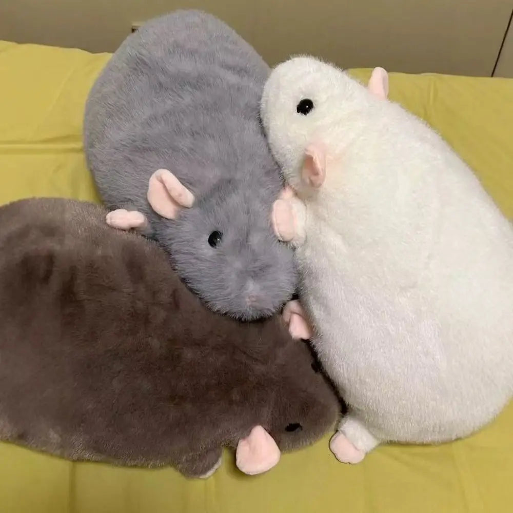 Cute 35/50cm Mouse Doll Cartoon Plush Flower Branch Rat Doll Soft