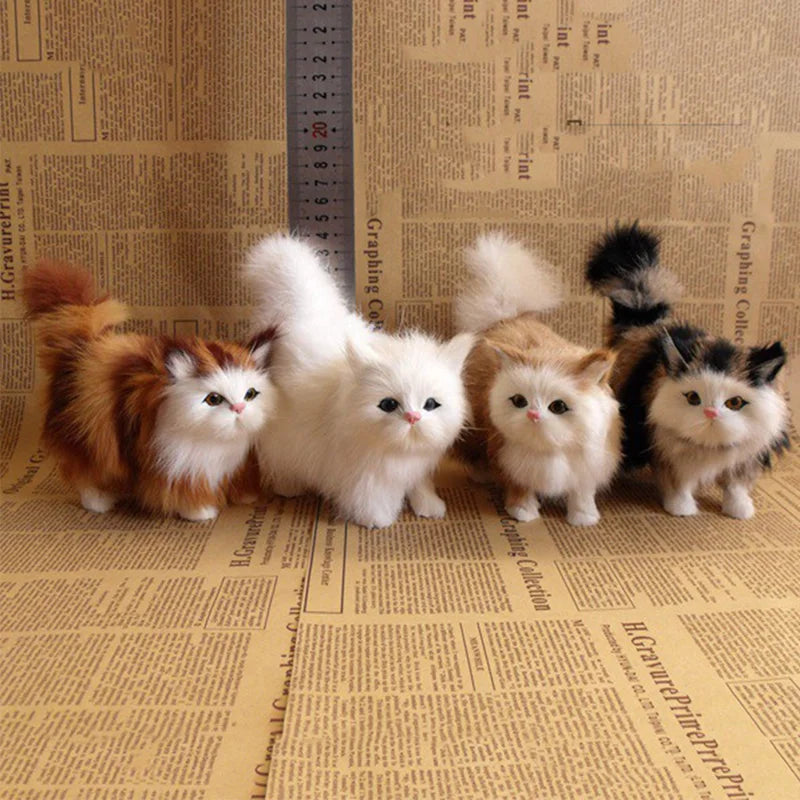 Cute Simulation Cat Plush Toys Soft Stuffed Kitten Model Fake Cat