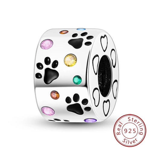 Fit Original Charms Beads 925 Sterling Silver Clip Charms Zircon