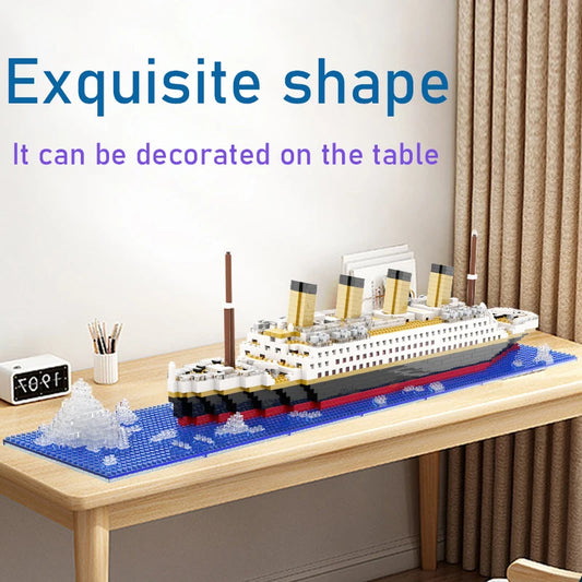 Small Particle Building Block Assembly Toy Titanic Giant Boy Girl