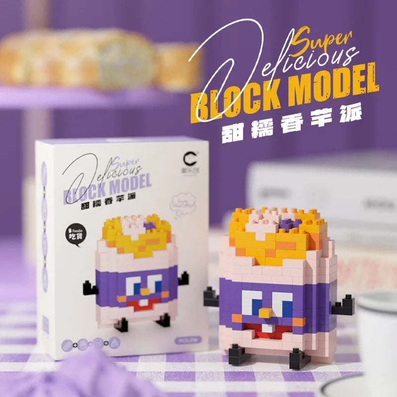 CLC Diamond Particle Casual Splicing Fruit French Fries Burger Block