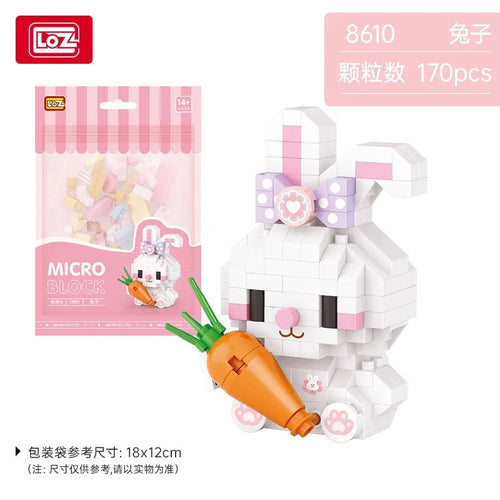 LOZ cute Cartoon Cat Animal Toy Dolphins owls chick cats dogs Model