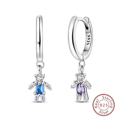 Hot 925 Sterling Silver Earrings Charm Simple Shining Lotus Zircon