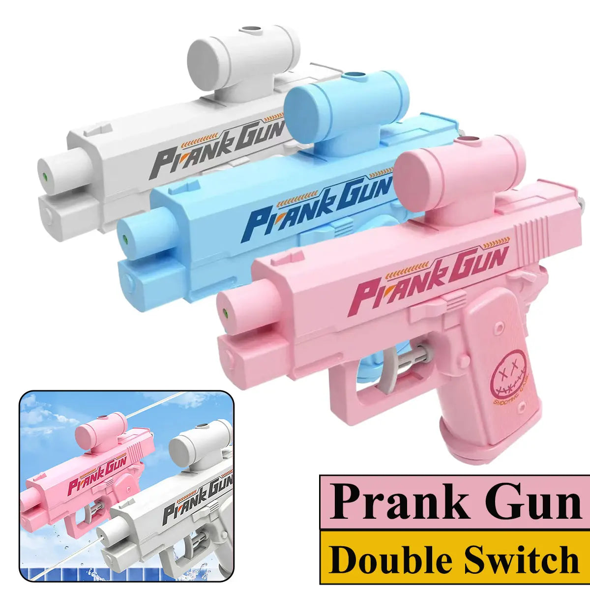 Two-Way Water Gun Prank Water Gun Toy Stress Relief Small Pistol Game