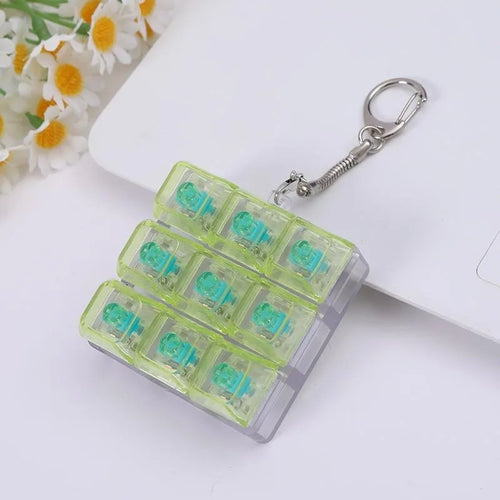 9 Keys Keyboard Keychain Stress-Relief Toys Clicking Keyboard Toy DIY