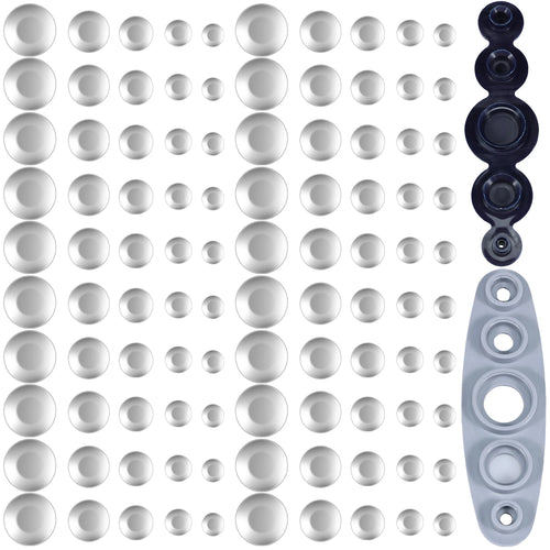 100 Pcs Cover Button Kit 5 Different Size Cover Buttons with 5 in 1