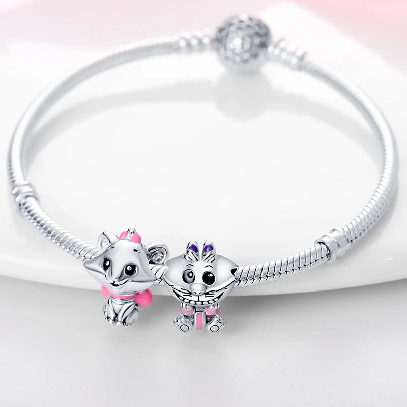 New S925 sterling silver Disney Mickey Mouse pendant bead suitable Fit