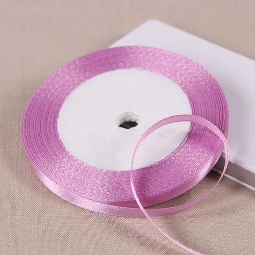 25Yards 6mm Silk Satin Ribbons for Crafts Bow Handmade accessories for