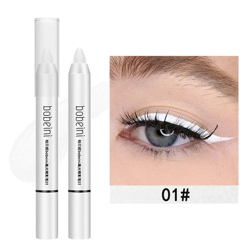 Matte Eyeshadow Stick White Eyeliner Shimmer Silver Highlighter Pen