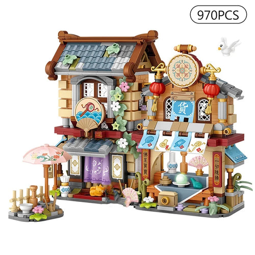 Street View Series Building blocks Izakaya Shaved Ice Shop Takoyaki