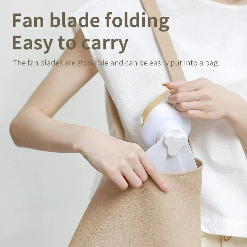 Portable wireless mini ceiling fan light USB fan with remote control,