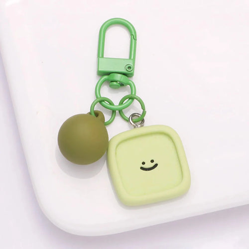 DIY Smiling Face Keychain Resin Heart Flower Cloud Charm Handmade