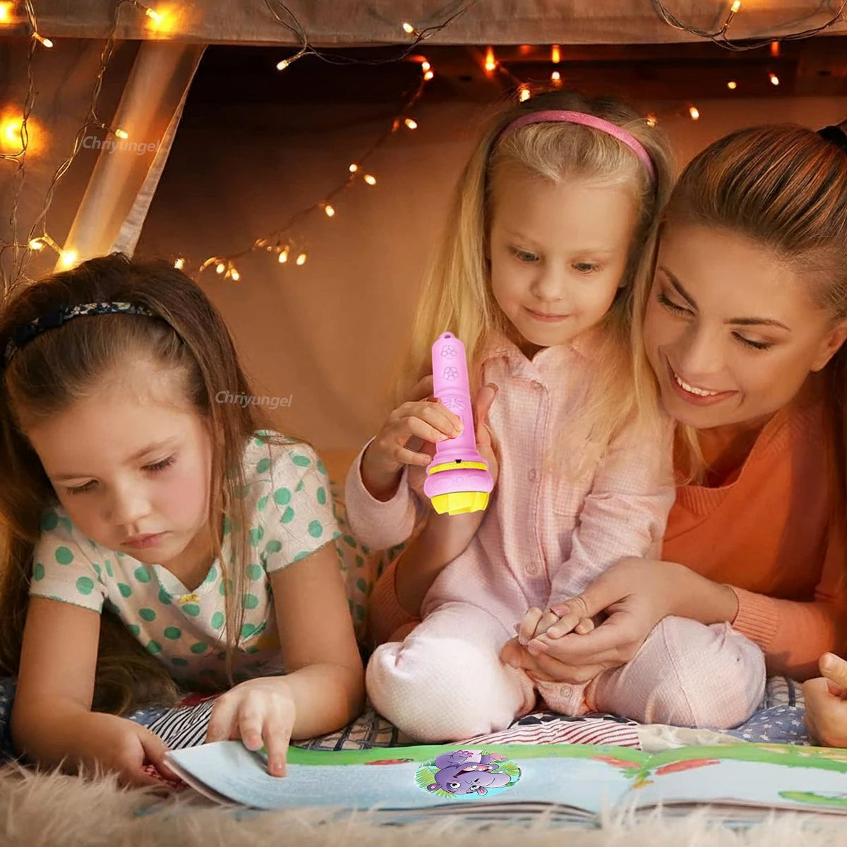 Projector Flashlight for Kids 10 Cards 80 Patterns Bedtime Toys
