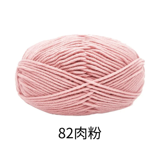 40-50g/Set 4ply Milk Cotton(80%) Knitting Yarn Needlework Dyed Lanas